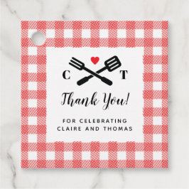 Ich mache GRILLEN Red Picnic Gevor Square Geschenkanhänger