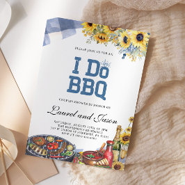 Ich mache GRILLEN Rustic Sunflower Engagement Part Einladung