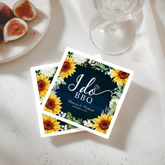 Ich mache GRILLEN Rustic Sunflowers Engagement Par Serviette (Von Creator hochgeladen)