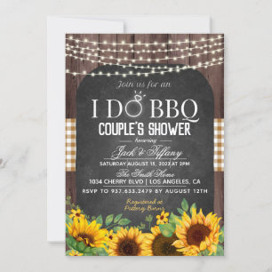 Ich mache GRILLEN Sonnenblumen Couple's Dusche Ein Einladung