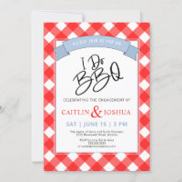 Ich mache GRILLEN Verlobung Rote Karierte Party Ei