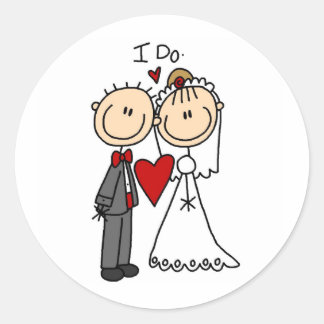 Ich mache Hochzeitsticker Runder Aufkleber