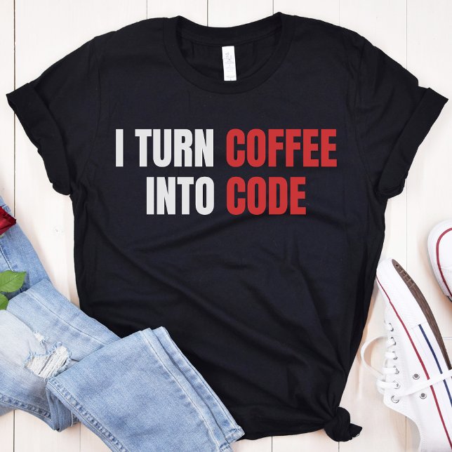Ich mache Kaffee in Code, weibliche Coder, Program T-Shirt (Von Creator hochgeladen)
