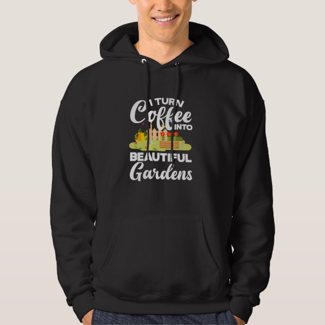 Ich mache Kaffee in Gartengartenmäher Land Hoodie (Vorderseite)