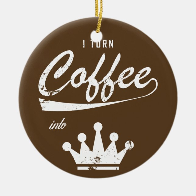 Ich mache Kaffee in KOMs Keramikornament (Vorne)