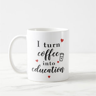 Ich mache Kaffee zu Bildung Kaffeetasse