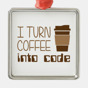 Ich mache Kaffee zu Programmierungscode Ornament Aus Metall