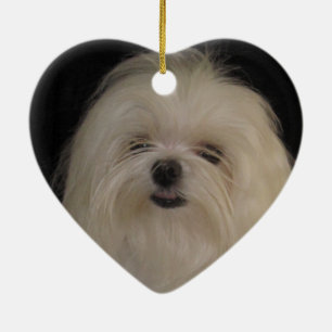 Ich mache keine Top Knots MALTESE Keramik Ornament