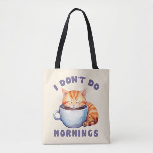 Ich mache keinen Morgen - Niedliche Orangenkatze m