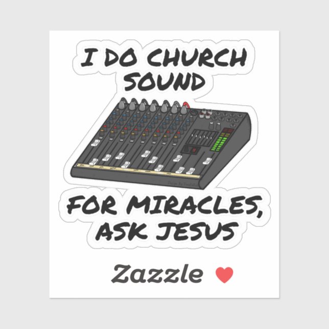 Ich mache Kirchenklang für Wunder, Frag Jesus, Kir Aufkleber (Blatt)
