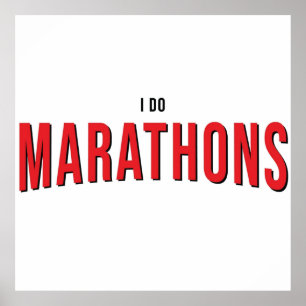 Ich mache Marathons V2 Funny Binge Watching Poster