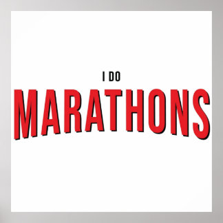 Ich mache Marathons V2 Funny Binge Watching Poster
