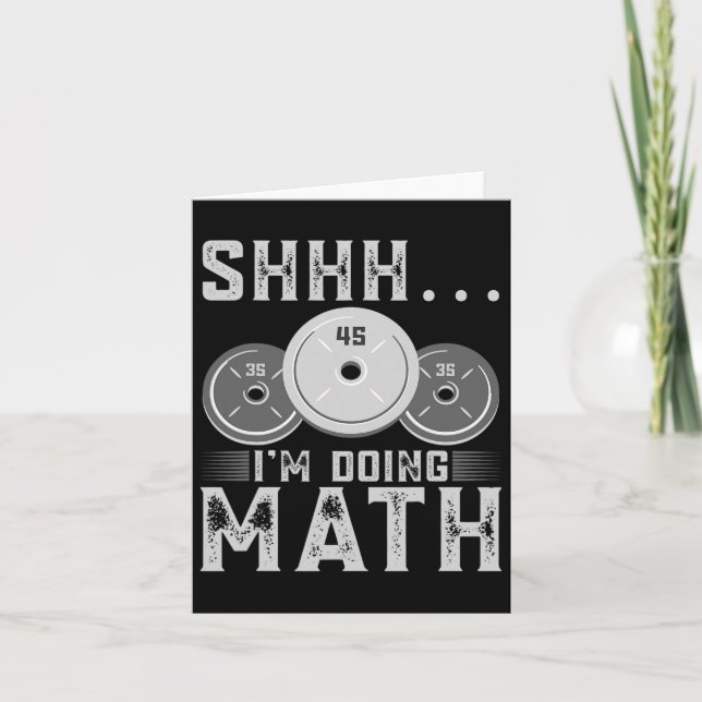 Ich mache Mathe-Fitness-Weightasking-Workout Karte (Vorderseite)