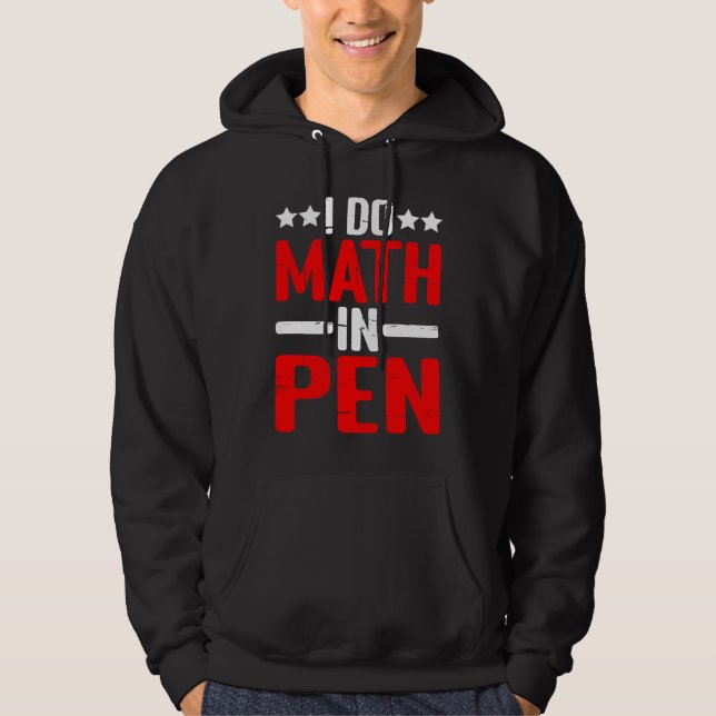 Ich mache Mathe mit Stift Hoodie (Vorderseite)