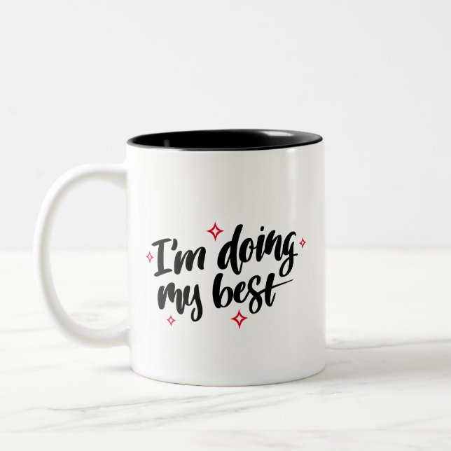 Ich mache mein bestes Angebot Zweifarbige Tasse (Links)