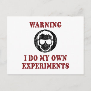 Ich Mache Meine Eigenen Experimente - Cool Scienti Postkarte