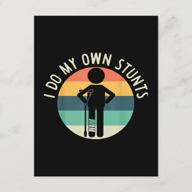 Ich mache meine eigenen Stunts Begleitkarte (Vorderseite)