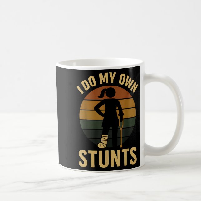 Ich mache meine eigenen Stunts Mädchen gebrochenes Kaffeetasse (Rechts)