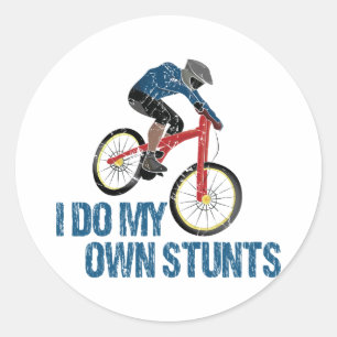 Ich Mache Meine Eigenen Stunts Mountainbiker Vinta Runder Aufkleber