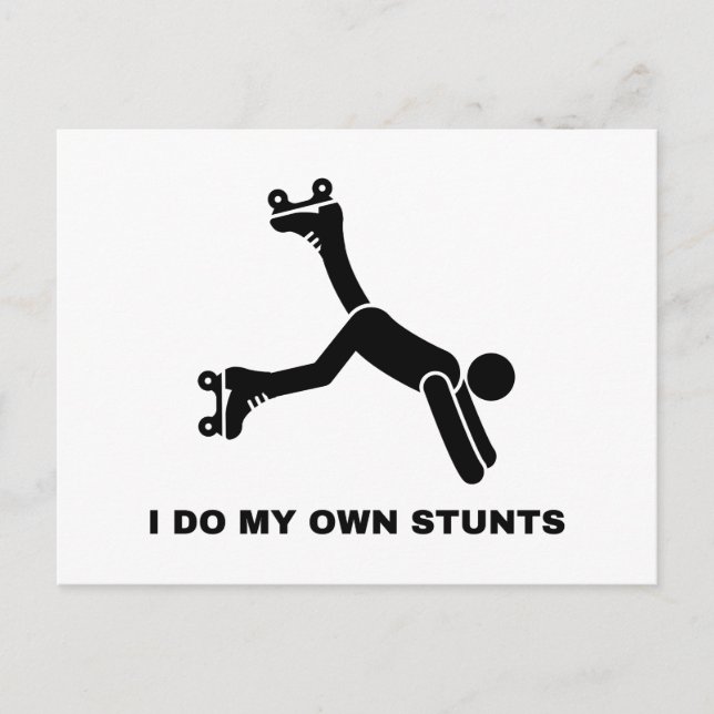 Ich mache meine eigenen Stunts Postkarte (Vorderseite)