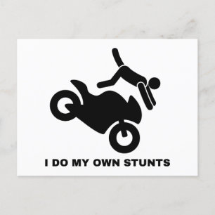 Ich mache meine eigenen Stunts Postkarte