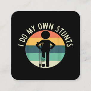 Ich mache meine eigenen Stunts Quadratische Visitenkarte