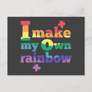 "Ich mache meinen eigenen Regenbogen" farbenfrohe Postkarte