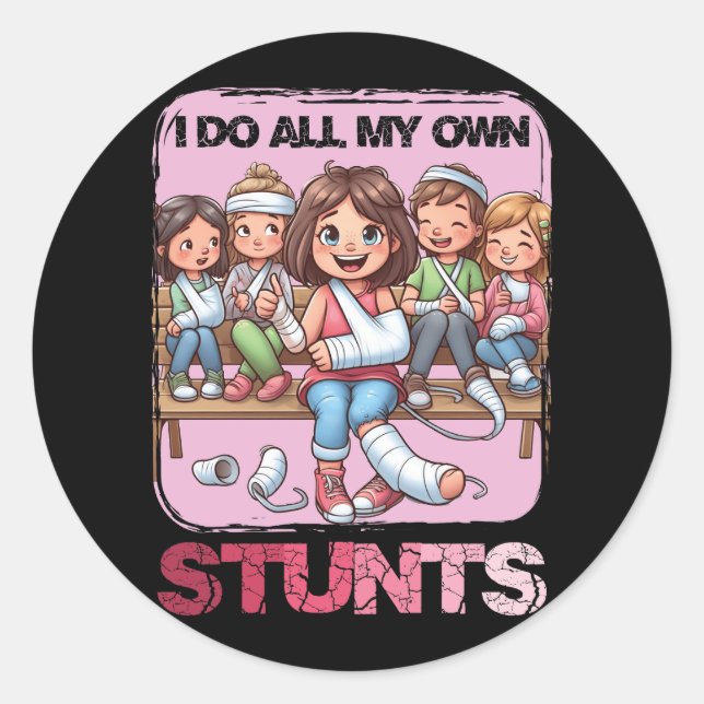 Ich mache meinen eigenen Stundenkrampen einen gebr Runder Aufkleber (Vorderseite)