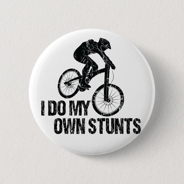 Ich mache meinen eigenen Stunts-Abfahrts-Biken-Fun Button (Vorderseite)