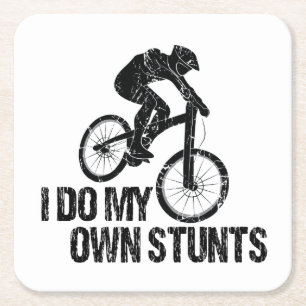 Ich mache meinen eigenen Stunts-Abfahrts-Biken-Fun Rechteckiger Pappuntersetzer