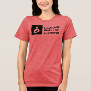 Ich mache Milch. Was ist deine Superkraft? Tri-Blend Shirt