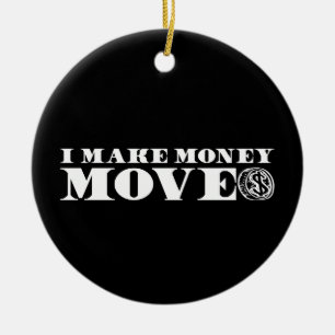 Ich mache Money Moves Song-Texte Hip Hop Music Quo Keramik Ornament