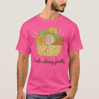 Ich mache Schnur hübsch Stricken Häkeln T-Shirt