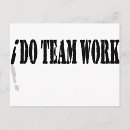 Ich mache Teamarbeit Postkarte