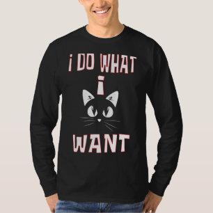 Ich mache, was ich Cat-Kaffee Black Cat Red Cup Ge T-Shirt