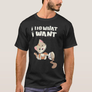 Ich mache, was ich Coffee Tasse Cat Graphic Gewoll T-Shirt