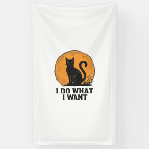 Ich mache was ich will Black Cat Vintage-Shirt-Des Banner