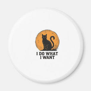 Ich mache was ich will Black Cat Vintage-Shirt Des Magnet