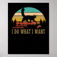 Ich mache was ich will Cat Vintage Sonnenuntergang
