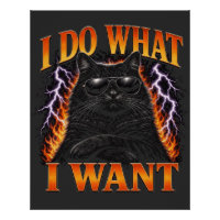 Ich mache was ich will Coole schwarze Katze Rebell