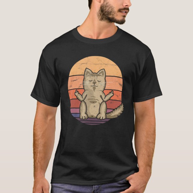 Ich mache was ich will  Katze Mittelfinger Retro T-Shirt (Vorderseite)