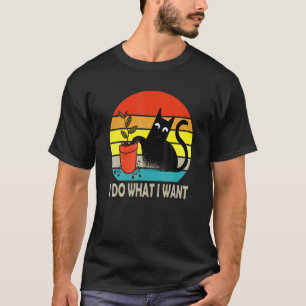 Ich mache was ich will Katzenleben Verrückte Katz T-Shirt