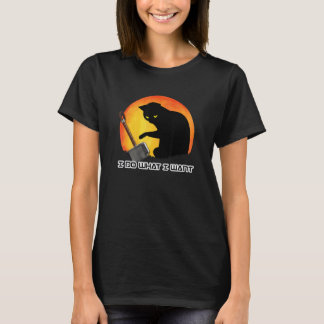 Ich mache was ich will Katzenliebhaber Thor Hammer T-Shirt