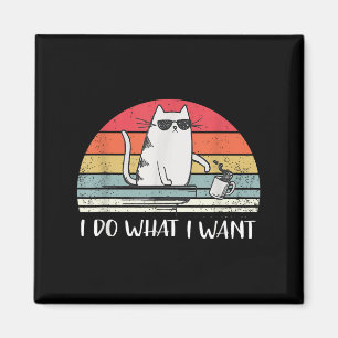 Ich mache was ich will Lustige schwarze Katzenlieb Magnet