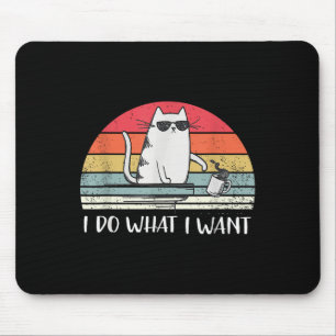 Ich mache was ich will Lustige schwarze Katzenlieb Mousepad