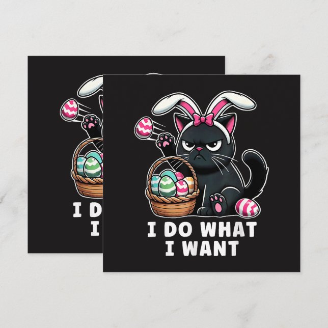 ich mache was ich will Ostern Katze (Vorne/Hinten)