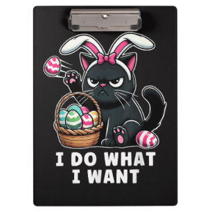 ich mache was ich will Ostern Katze Klemmbrett