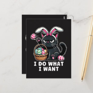 ich mache was ich will Ostern Katze Postkarte