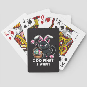 ich mache was ich will Ostern Katze Spielkarten