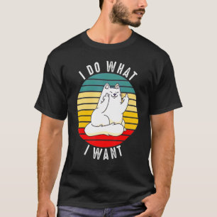 Ich mache was ich will Vintage Katze Retro T-Shirt